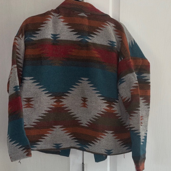 Women's Multicolor Patterned Jacket - Picture 3 of 3